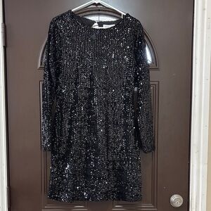 Studio 124 Elegant Black Sequin Dress